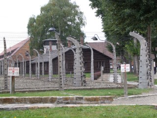 Electric fence at Auschwitz Prison